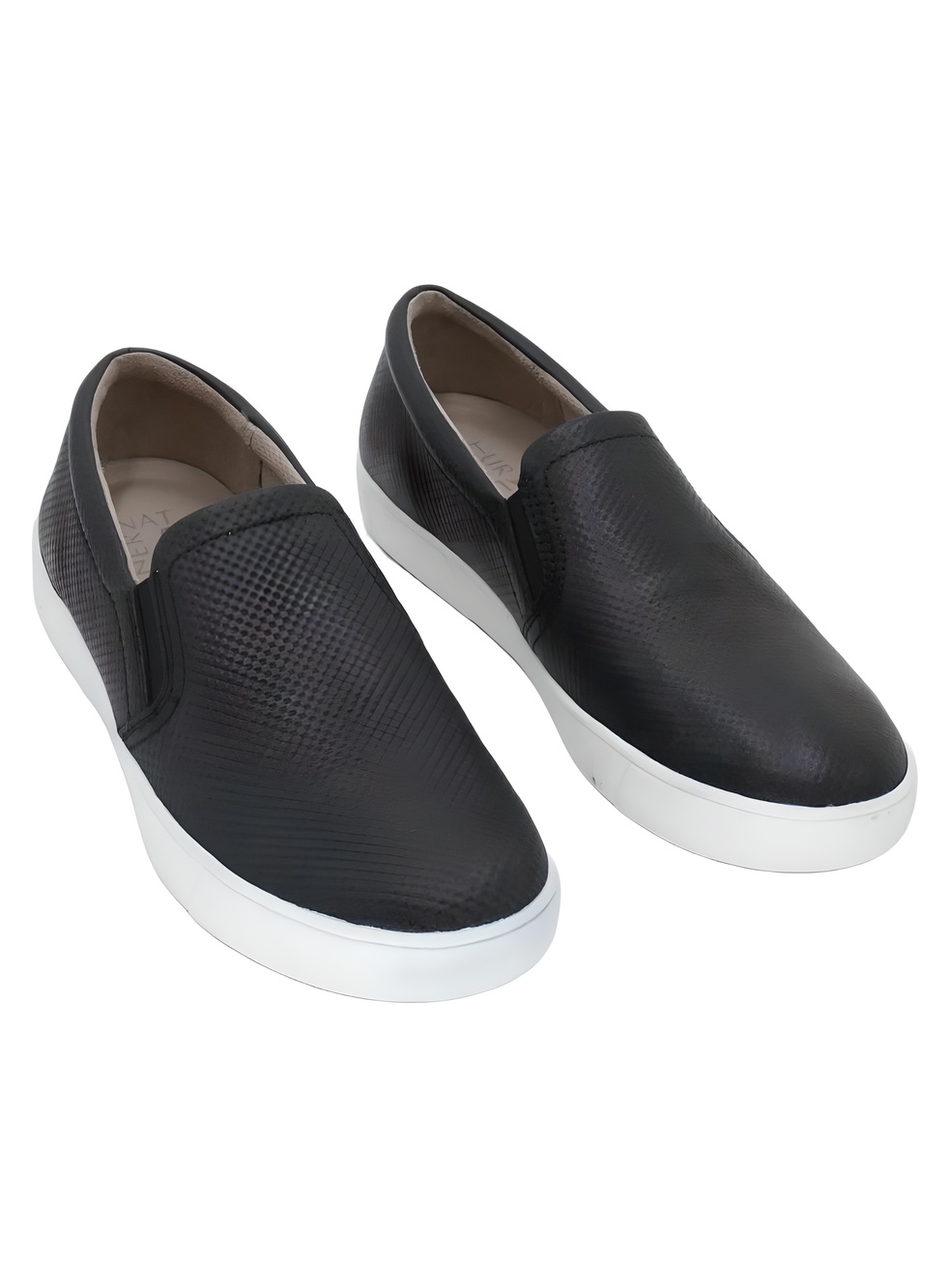 Naturalizer Marianne Womens Black Perforated Slip On Sneakers Size 10W
